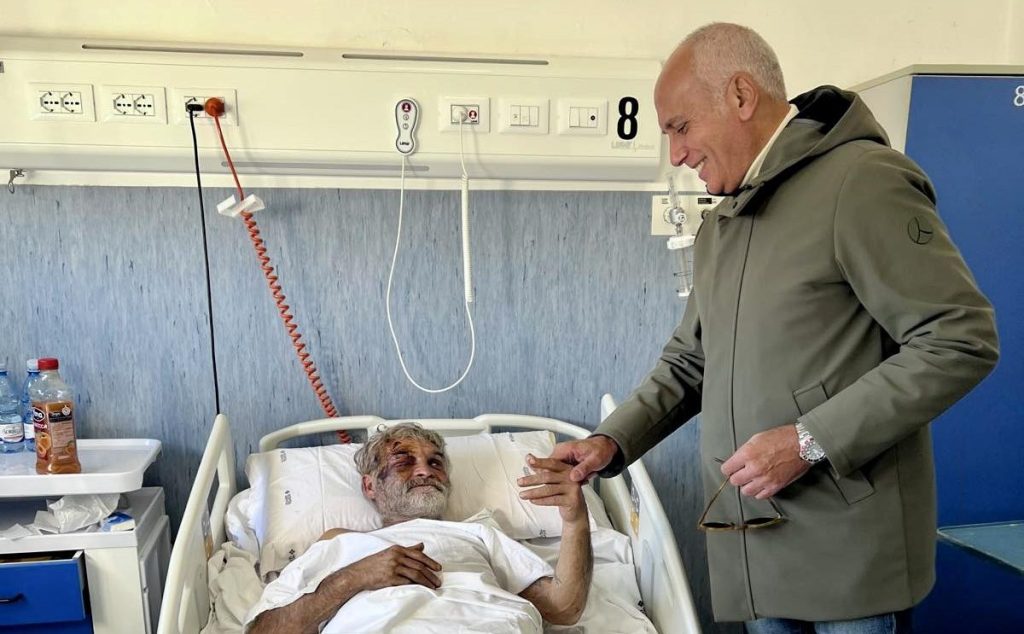 Franz Caruso visita in ospedale da Cristian