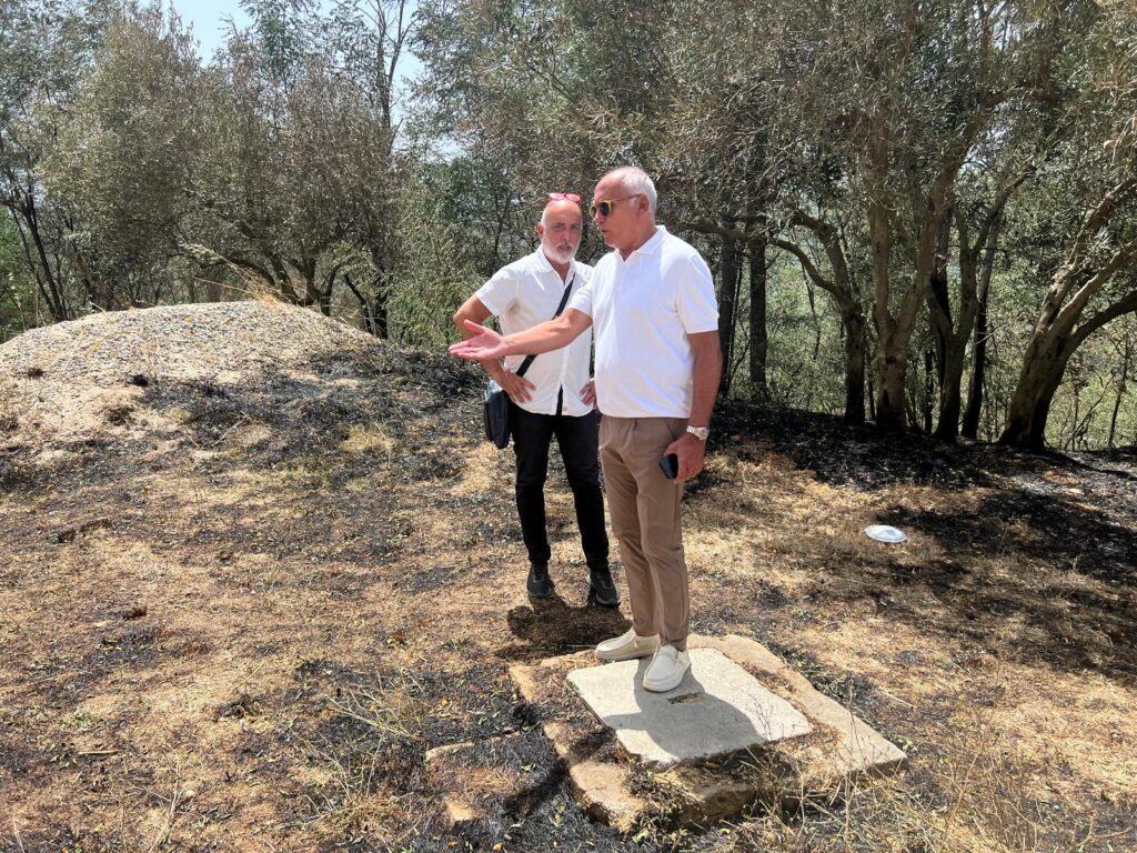Caruso sopralluogo incendio contrada Diodato 1