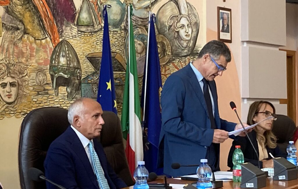 Franz Caruso, Giuseppe Mazzuca e il segretario generale Virginia Milano