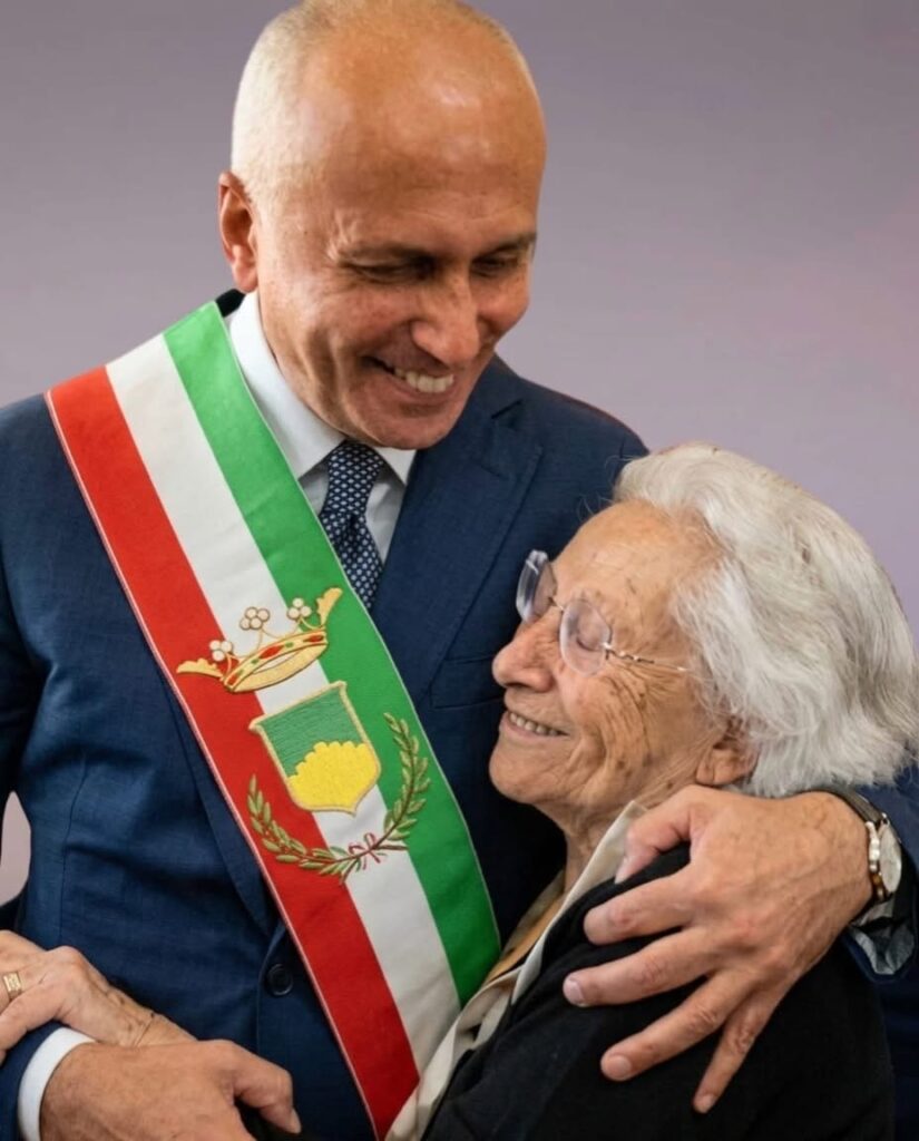 Franz Caruso con la mamma Rosina Calvano