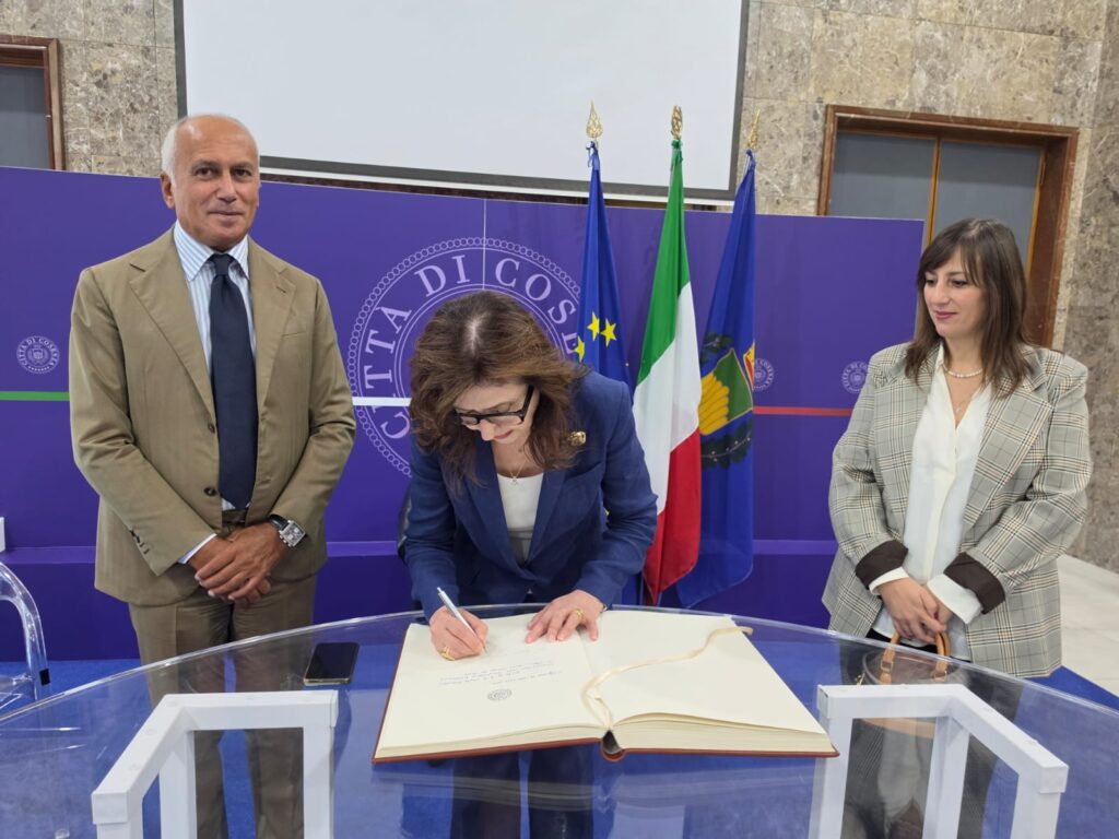 Franz Caruso e L’Ambasciatrice dell’Albania in Italia, Anila Bitri Lani
