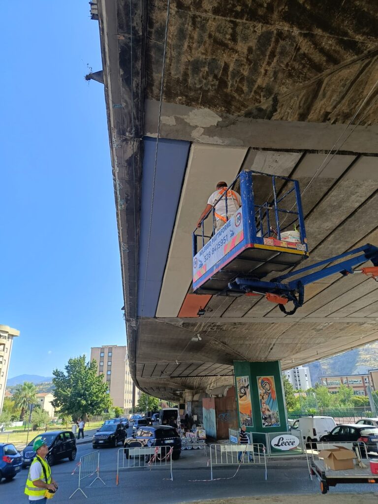 Via Padre Giglio_lavori sottoponte